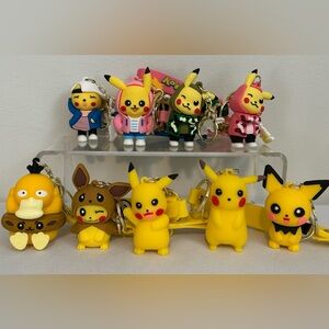 Cute Pikachu Keychains Set